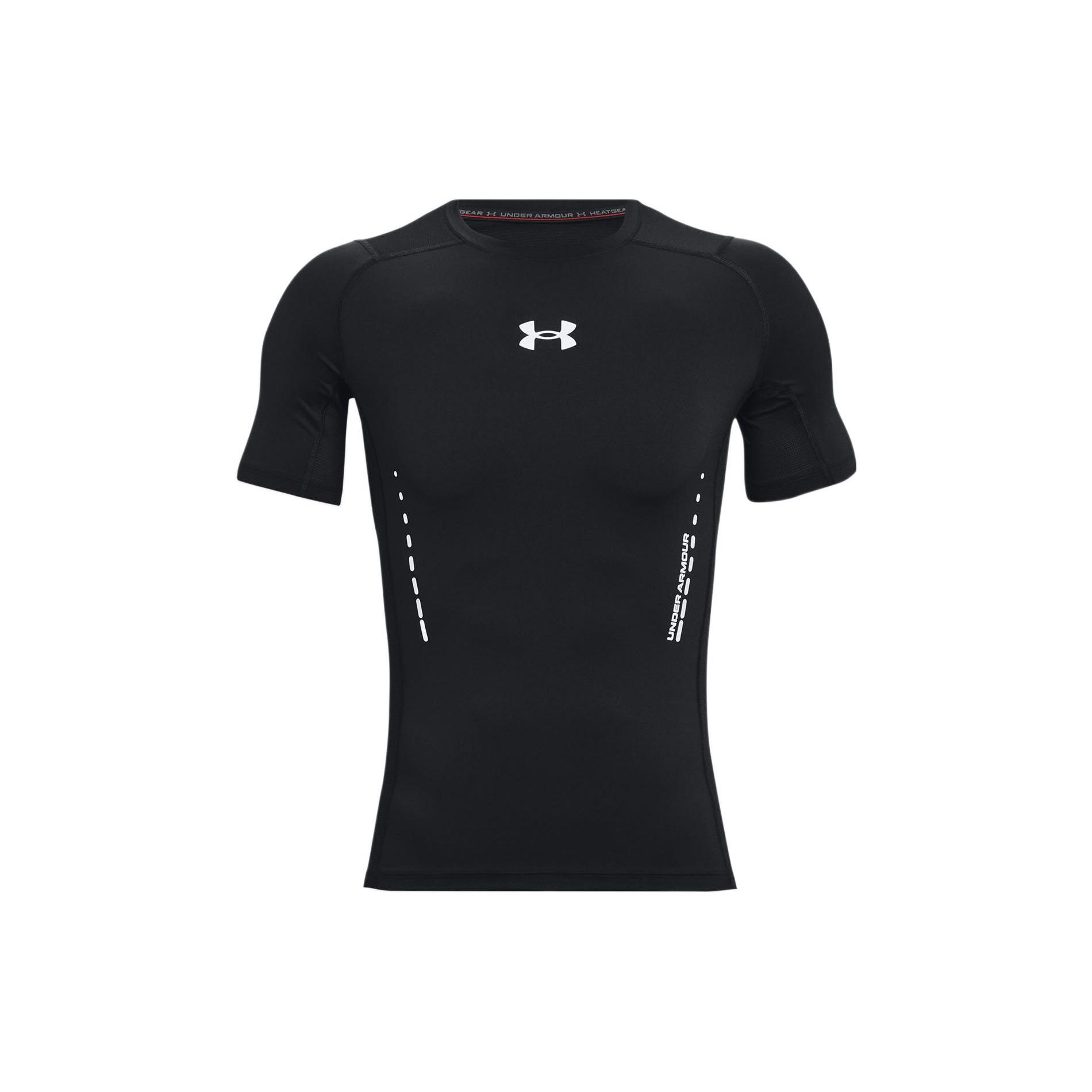 Under Armour Solid Logo Print Compression T-Shirt Men Black 1370657-001 L