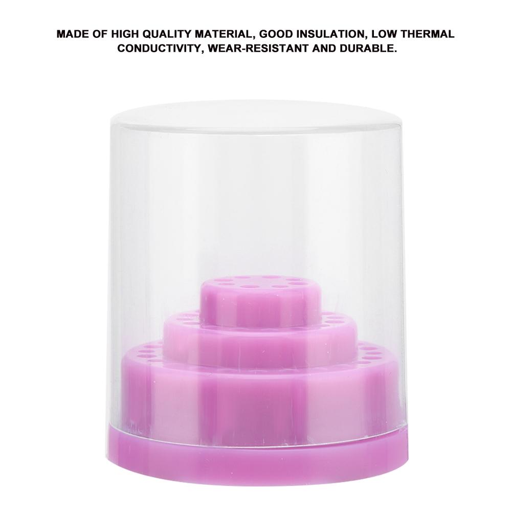 48 Slots Nail Drill Bit Case Holder Manicure Tool Organizer Display Stand