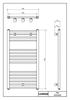 Grzejnik łazienkowy luxrad max 922 x 500 mm biały  447w