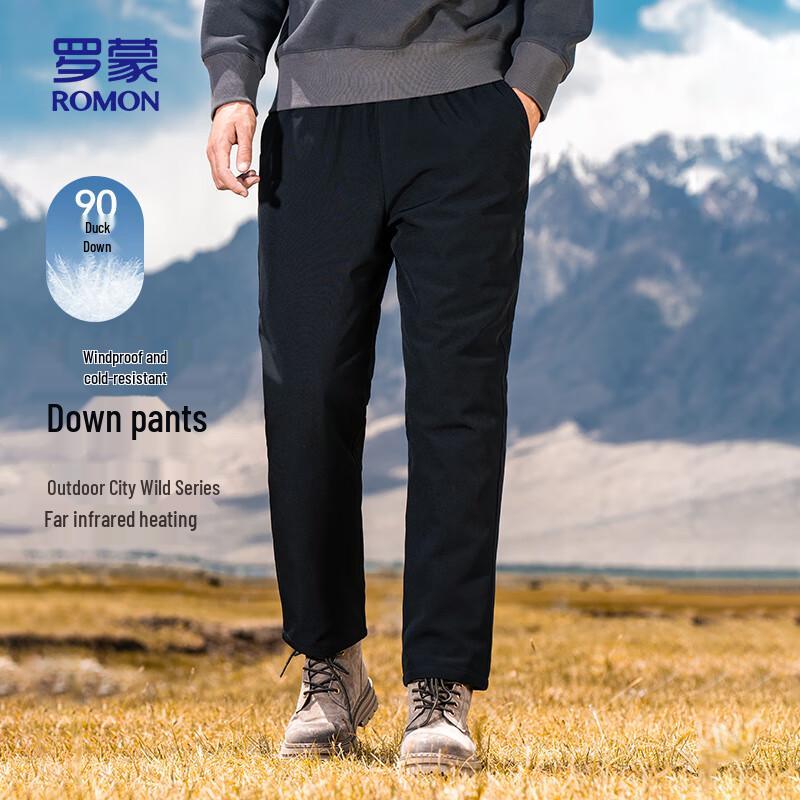 

ROMON Мужские зимние брюки прямого кроя с гусиным пухом 195