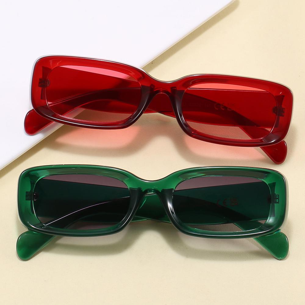 Superhot Eyewear 43761 Fashion 2025 Retro Vintage Thick Rectangle Tinted 400 Protection Sunglasses