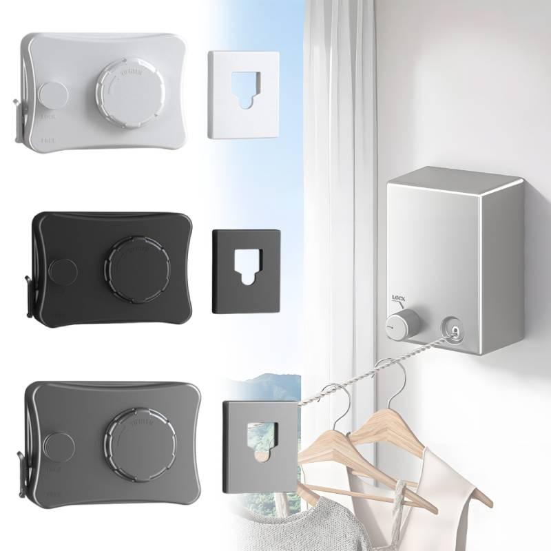 Modern Indoor Retractable Clothes Line With Stainless Steel Wire For Balcony And Bathroom Use