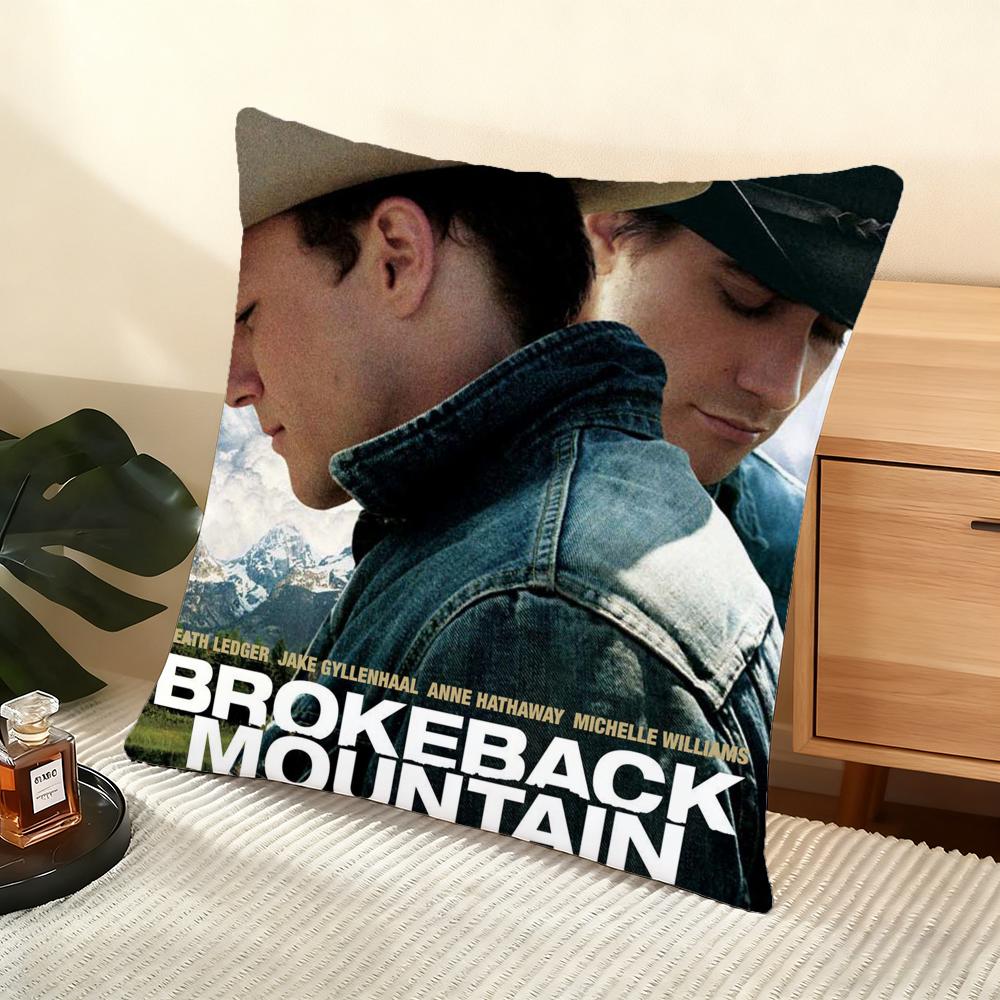 Brokeback Mountain Cushion Cover Silky Short Plush Home Sofa Cushion Cover - Invisible Zipper Home Decoration 12x12Inch