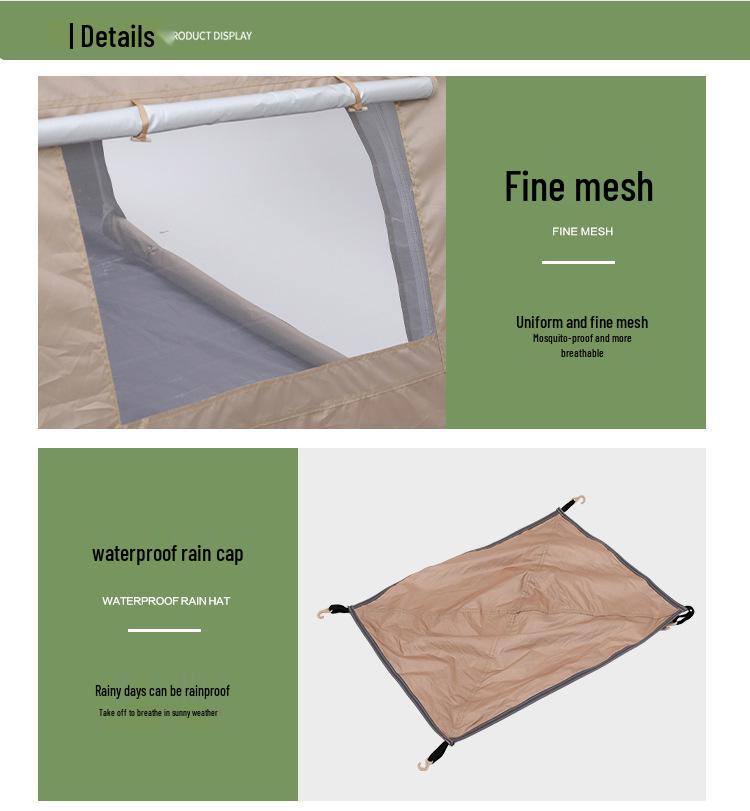 Cort automat cu deschidere rapidă pentru utilizare în exterior și interior, cu protecție solară și izolație termică