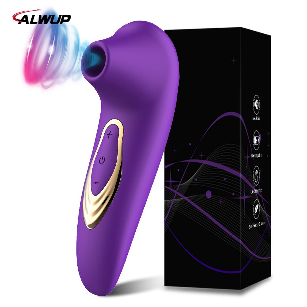 Kvinnelig Kraftig Clit Sucker Vibrator Brystvorte Suger Blowjob Klitoris Stimulator Vibrerende sexleketøy for kvinner Voksne Onanerer