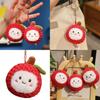Cartoon Lychee Plush Keychain Cute Fruit Toy For Kids Gift