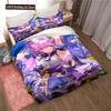 Genshin Impact Gioco Anime Copripiumino 3 Pezzi Copripiumino Letto Copripiumino Letto Matrimoniale King Biancheria per la Casa Ragazzi Adulti