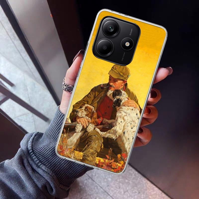 

Hunter Dog Hunting Phone Case For Xiaomi Redmi Note 15 14 14S 13 12S 12 Pro Plus 11S 11 10S 10 4G Cover 11E 11T 5G Print Fundas Note 15 Pro Plus
