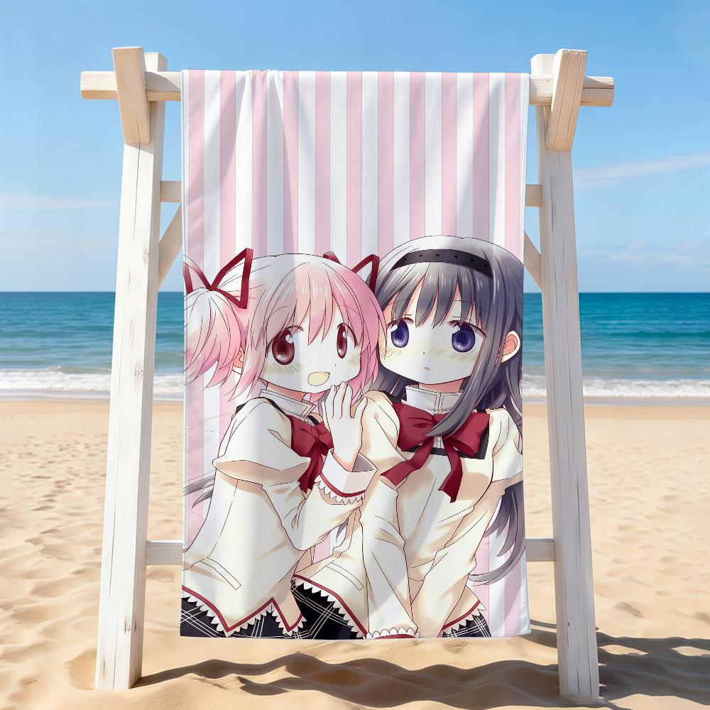 Anime Puella Magi Madoka Magica Towel Drying Bath Towel Applicable To Light Swimming Camping Yoga Beach Out