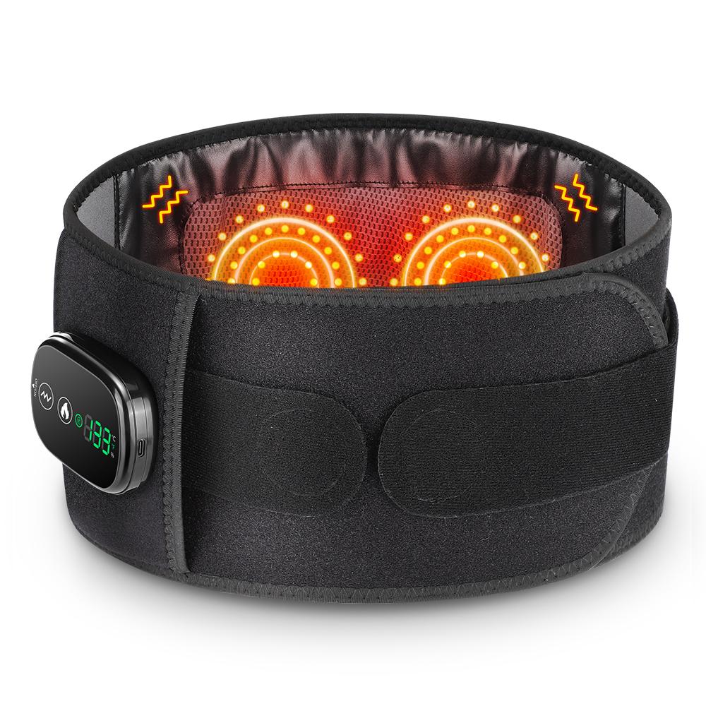 Rechargeable Heated Massage Support Brace Elastic Red Light Multifunctional Heating Waist Belt for Relaxation And Pain Relief