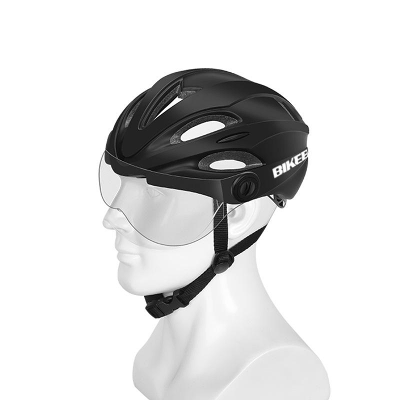 Electric battery car helmet bicycle mountain bike road bike men and women bicycle safety helmet with goggles goggles