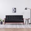 Day and Night - Day and Night 3-seater Sofa Black Synthetic Leather