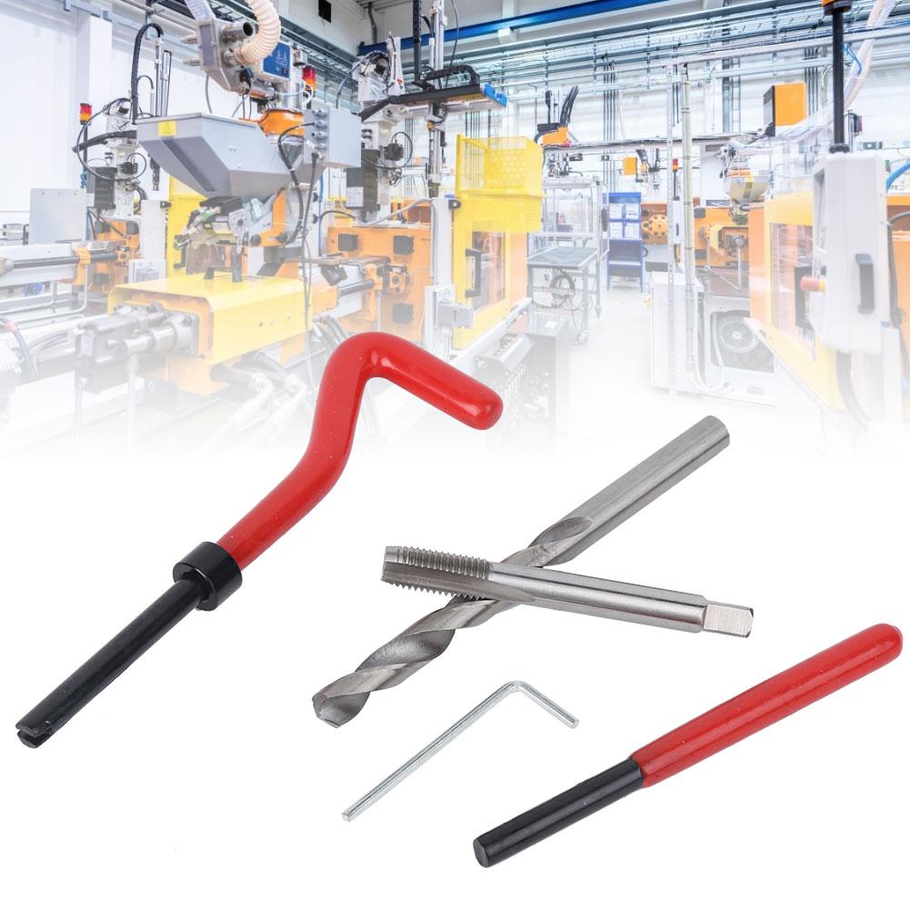 25pcs M8 Thread Repair Kit Thread Tap Drill Bit Damaged Threads Repair Tools