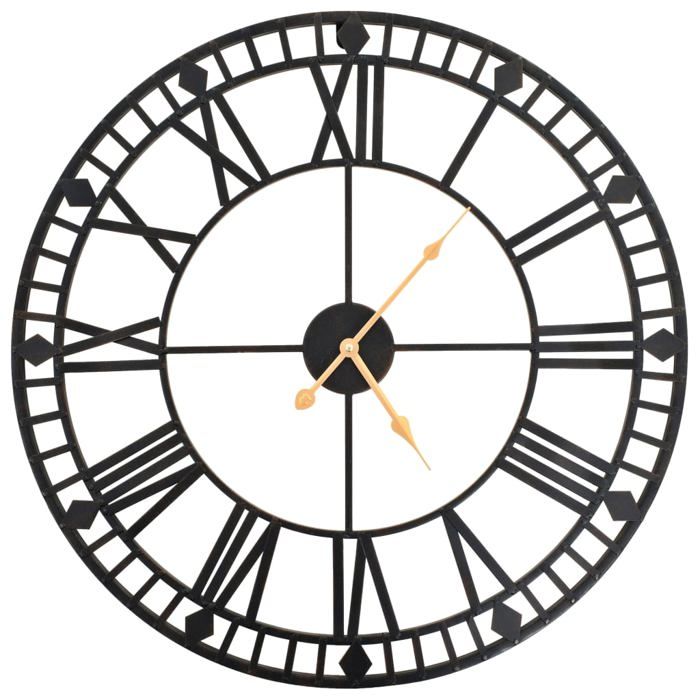 VidaXL Vintage Wall Clock Quartz Movement Metal Living Room Pendulum Clock 50645