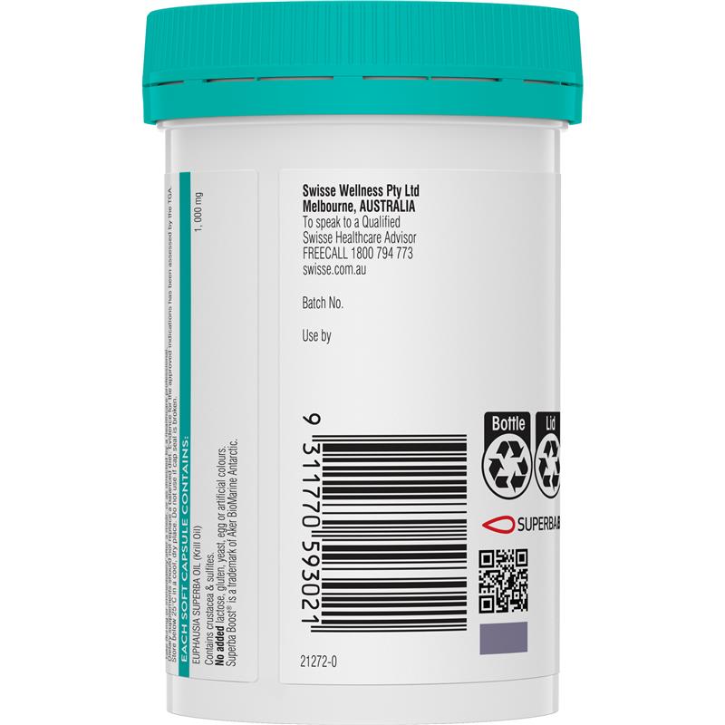 Swisse High Strength Krill Oil 60 Capsules Exclusive Size