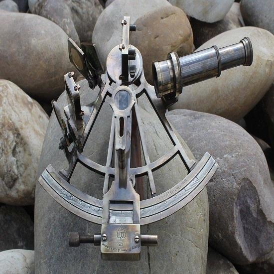 Nautical Marine Navigational Astrolabe Instrument Brass Sextant 20.32 Cm Antique Gift