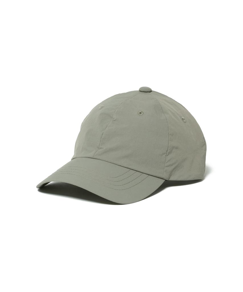 Snow Peak Nylon Tussah Cap, size 2, Light Olive, AC-25SU008, perfect for camping, outdoor activities, and festivals.