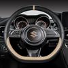 Microfiber Leather D Shape 38cm Car Steering Wheel Cover For Suzuki Swift 2017 2018     Sport Auto Accessories