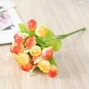 Creative 15 Heads Rose Artificial Flowers Simulation with Stems Faux Roses Flower Bouquets Bouquet Photo Props
