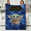 3D The Adorable Yoda Cute Movie Flannel Blanket Soft Throw Blanket Art for Home Decor Bedroom Bed Sofa Picnic Cover Kids Gifts