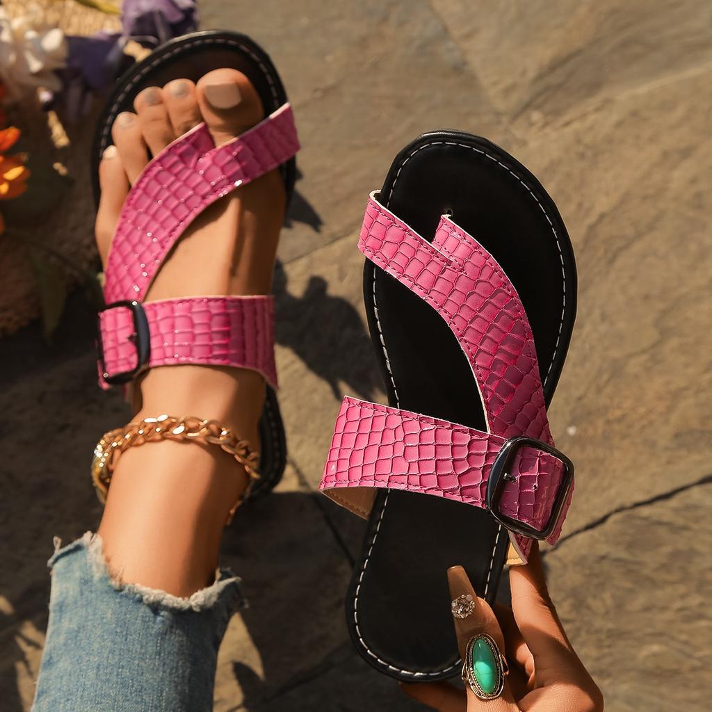 Mode Damen Hausschuhe Sommer Neue Mode Hausschuhe Offene Zehen Lässige Flache Sandalen Outdoor Leichte Strandschuhe Damen Heim-Slipper Damen