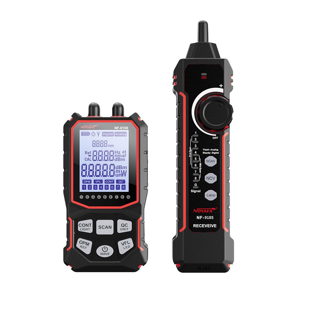 NOYAFA NF-918S Network Cable Tester Red Light Pen Wire Tracer with Optical Power Meter POE Check Wiremap Crimp Test Line Finder