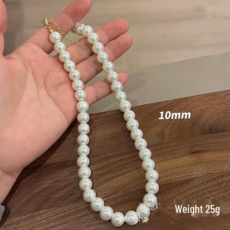 Elegant Faux Pearl Layered Necklace for Women - Versatile Clavicle and Sweater Chain