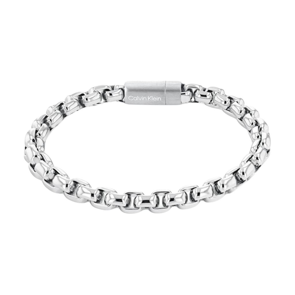 Calvin Klein Stylish Series ID Box Chain Titanium Steel Bracelet Men Bracelet 35000053
