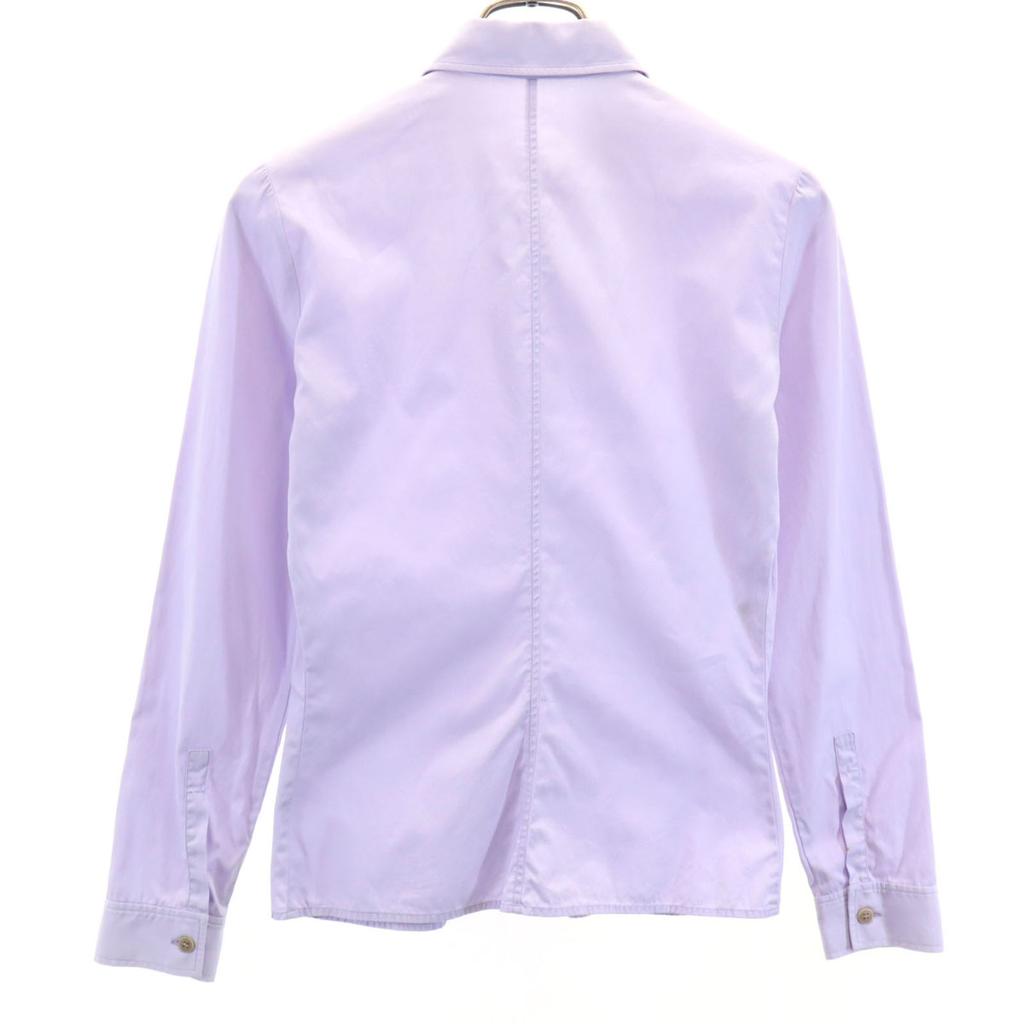 MIUMIU Made In Italy Long Sleeve Cotton Shirt 38 Purple Women Used