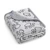 Warm Flannel Cut Paw Print Pet Blanket Soft Cozy Throw for Dogs Cats Couch Bed Essential