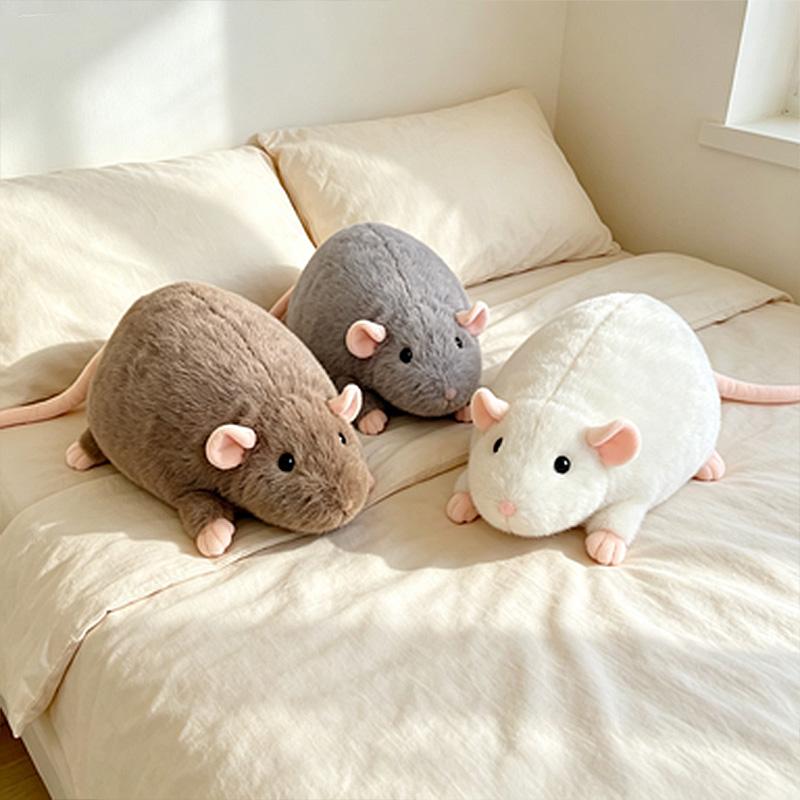 Poupée Souris 35/50cm Dessin Animé Fleur Surdimensionnée Branche Rat Poupée Peluche Douce Figurine Animale Cadeau Enfant Anniversaire Jouet Chat Animal de Compagnie Cadeau Festival