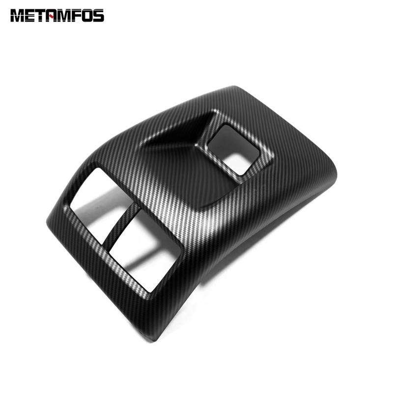 For Hyundai Sonata 2024 2025 2026 Carbon Fiber Rear Seat Air Conditioner Vent Outlet Cover Trim Frame Accessories Car Styling