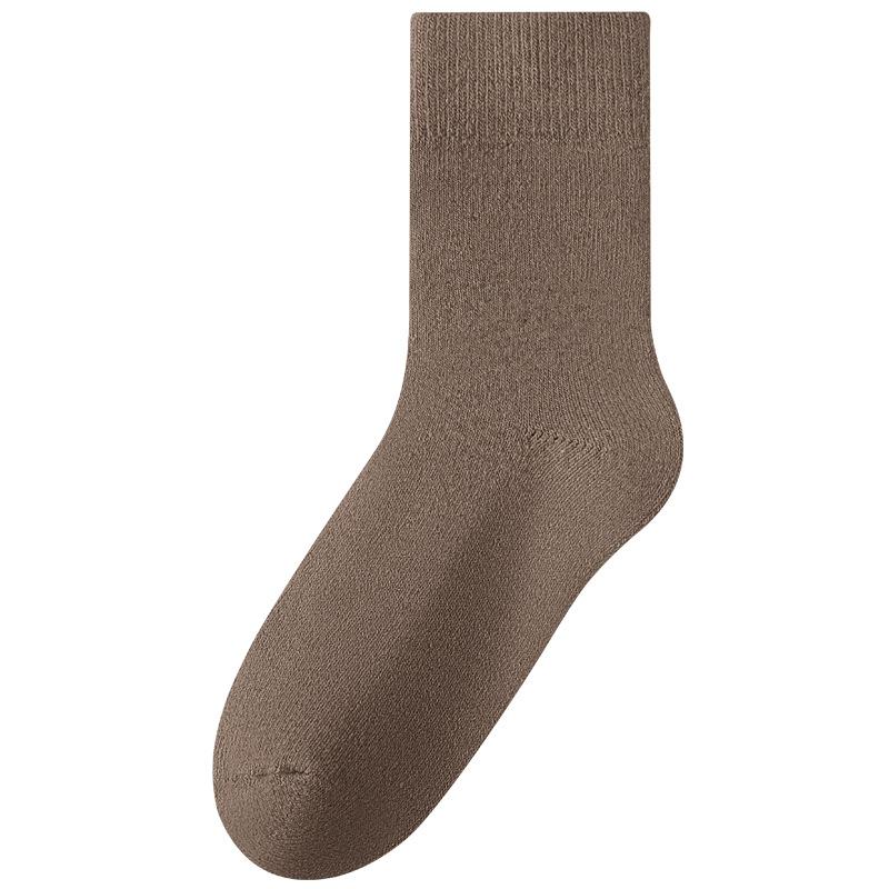 Wool Socks for Men In Autumn and Winter, Thickened and Fleece Loop Mid-calf Socks for Men, Warm Socks, Super Thick Fleece Socks