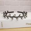 Hollow Willow Leaf Rhinestone Non-Slip Headband with Diamond Wave Design