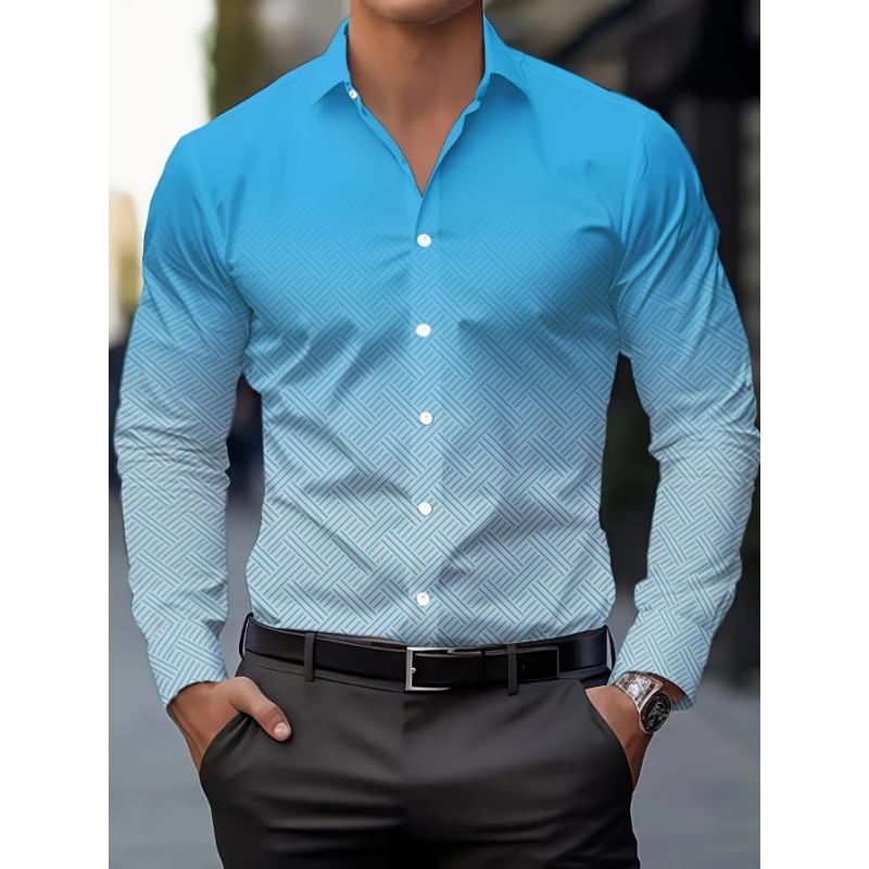 Chemise Mode Homme, Printemps/Automne Décontractée Respirante à Boutons Manches Longues