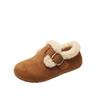 Retro Women's Full-bag Thick-soled Height-increasing One-step Fleece Warm Cotton Shoes