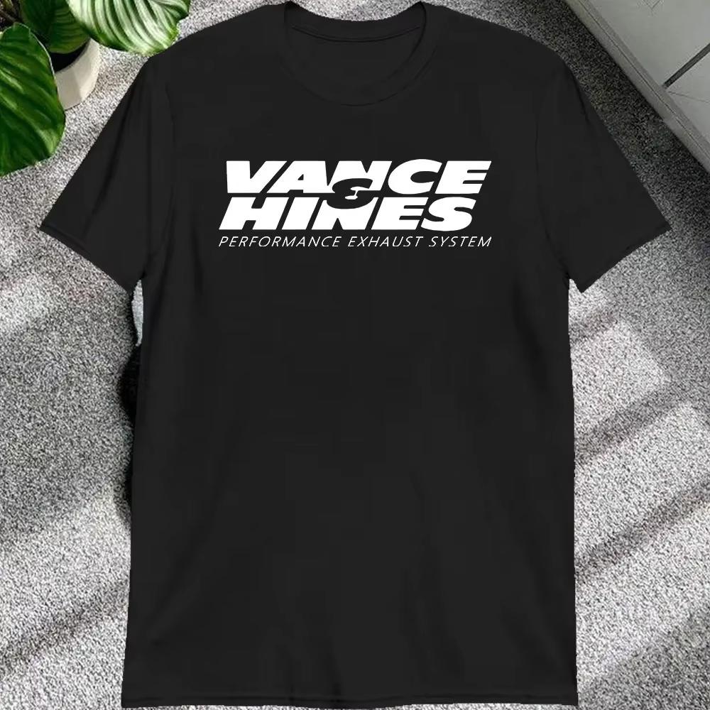 

VANCE HINES Printed Fashion Man T-SHIRT Inspired Motorcycle Racing Exhaust Systems Male T Shirt Casual Loose Harajuku Soft Tee 5XL різнокольоровий