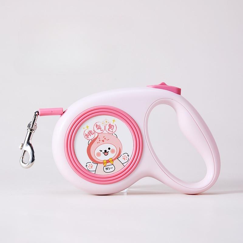 

3M 5M Retractable Dog Leash Pet Leash Traction Rope Reflective Belt Automatic Flexible Leash For Small Medium Large Dog Product 3M рожевий