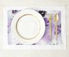 S4Sassy Purple Camellia Kanjiro Watercolor Printed Reversible Fabric Placemats Table Dining Mats-12 X 18 Inches-6