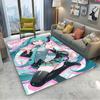 Alfombra 3D de Anime H-Hatsune V-Vocaloid Kawaii Girls para Decoración de Habitación Hogar Niños Regalo Puerta Alfombra para Zona Infantil Felpudo Antideslizante