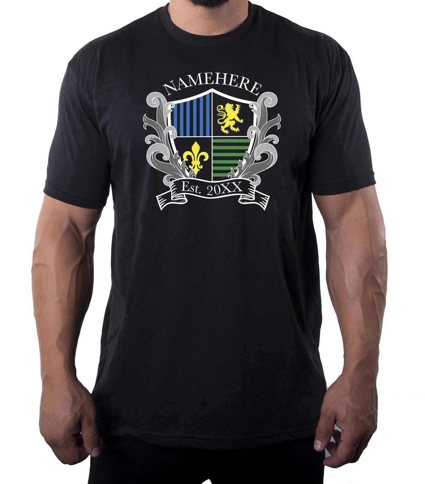 Family Crest with custom family name and date- Family Reunion Men s T-Shirts S