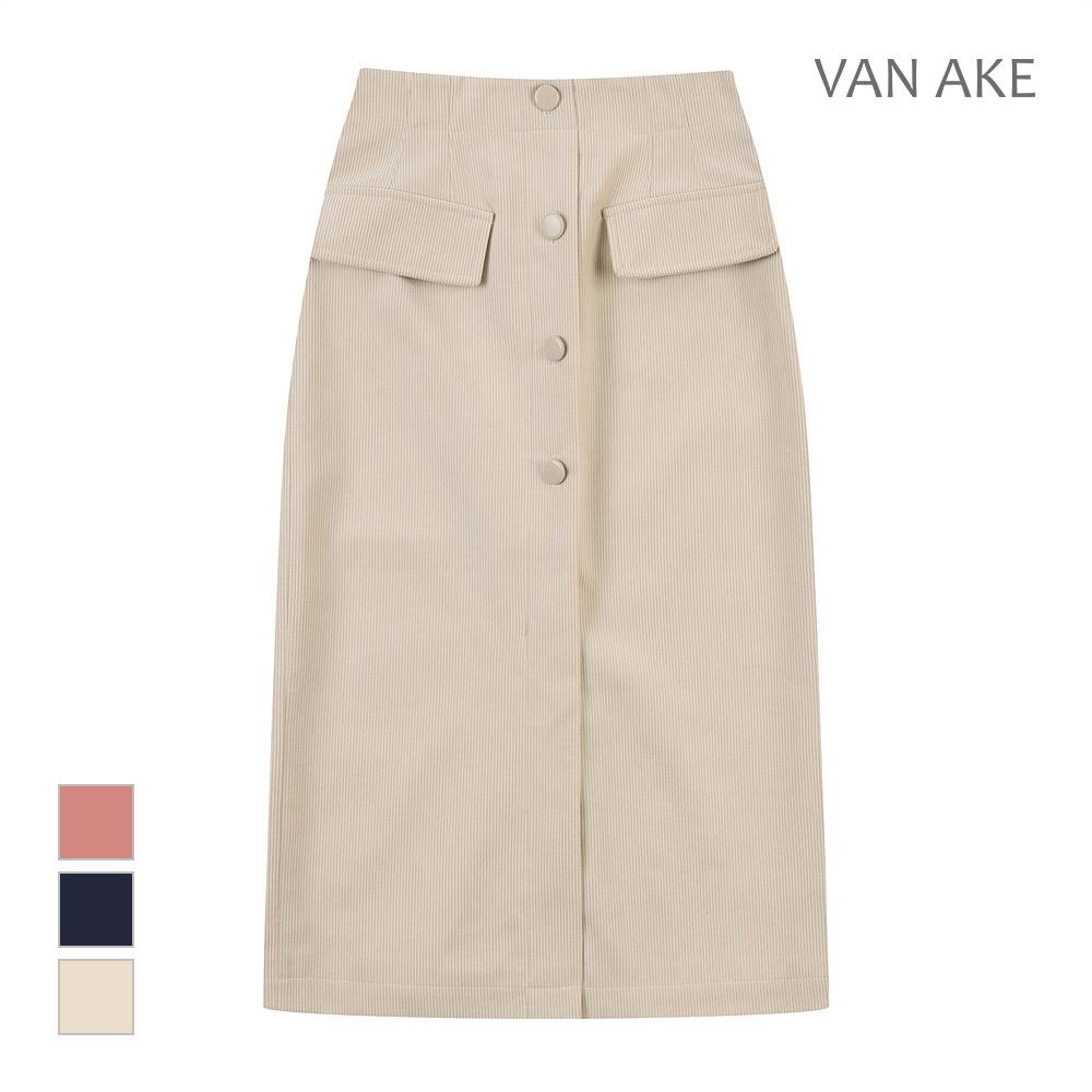 VANAKE Button-Detail Long Skirt_Vb3Yskmd03Z