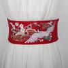 Cinturón Ancho Bordado Flor Cinturón de Cintura para Mujer Retro Hanfu Fajines Damas