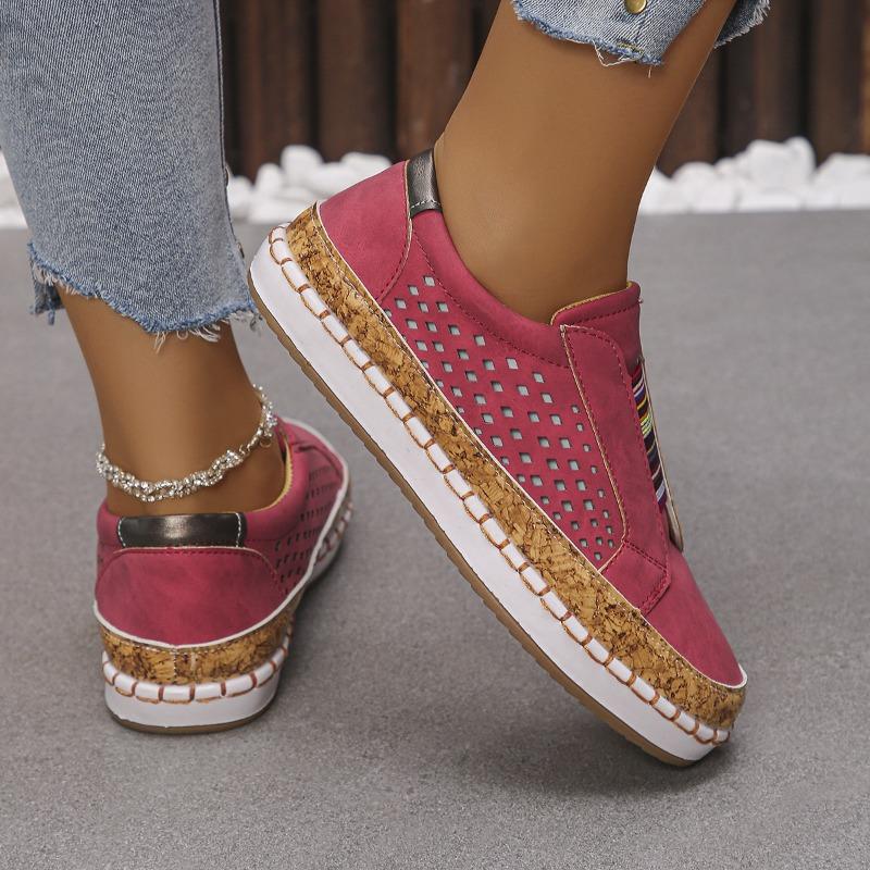Women's Plus Size PU Leather Casual Sneakers Lightweight Breathable Walking Shoes for Daily Wear