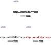 Emblema RS Style Quattro per Cofano Lungo, Distintivo Cromato per Griglia Anteriore, Accessorio Esterno per Auto
