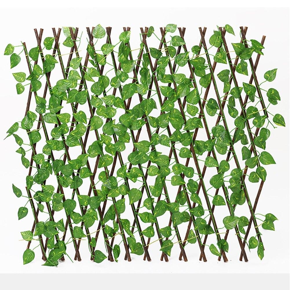 Retractable Artificial Green Leaf Fence, Outdoor Courtyard Fence, Decorative Leaves To Block Plants