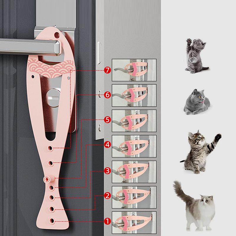 Cat Door Holder Latch Adjustable Dog Door Stopper Elastic Gate Lock Flex Latch Strap Keep Dog Out From Entering Pet Gate Supply