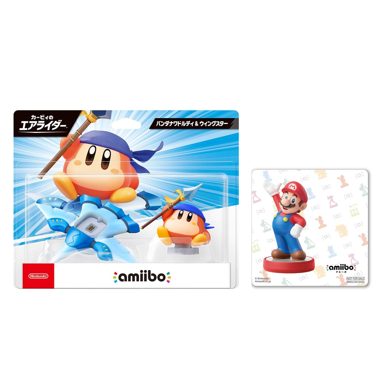 amiibo Уордедди с банданой Звезда Крыла Воздушный Всадник Оригинальная наклейка в комплекте & (Серия Кирби) Бонус