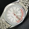 VINTAGE REFURBISHED SEIKO 5 AUTOMATIC 6309A JAPAN MENS WHITE WATCH A441931-1