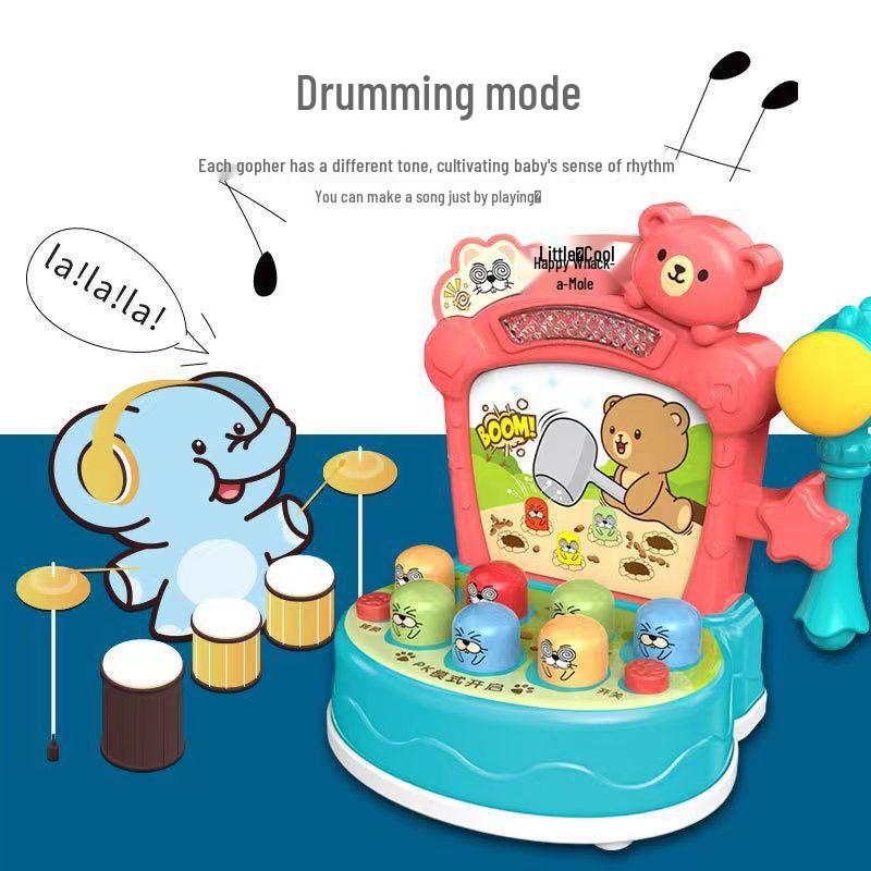 Interactive Children's Whack-a-Mole Toy - Musical & Educational Early Learning Game for Boys and Girls